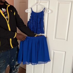 Size 9 royal blue 2 piece homecoming dress